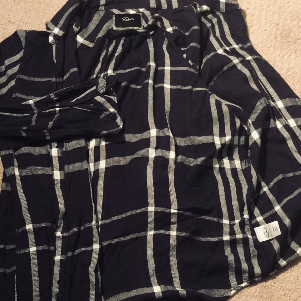 Rails L/S Purple & White Flannel